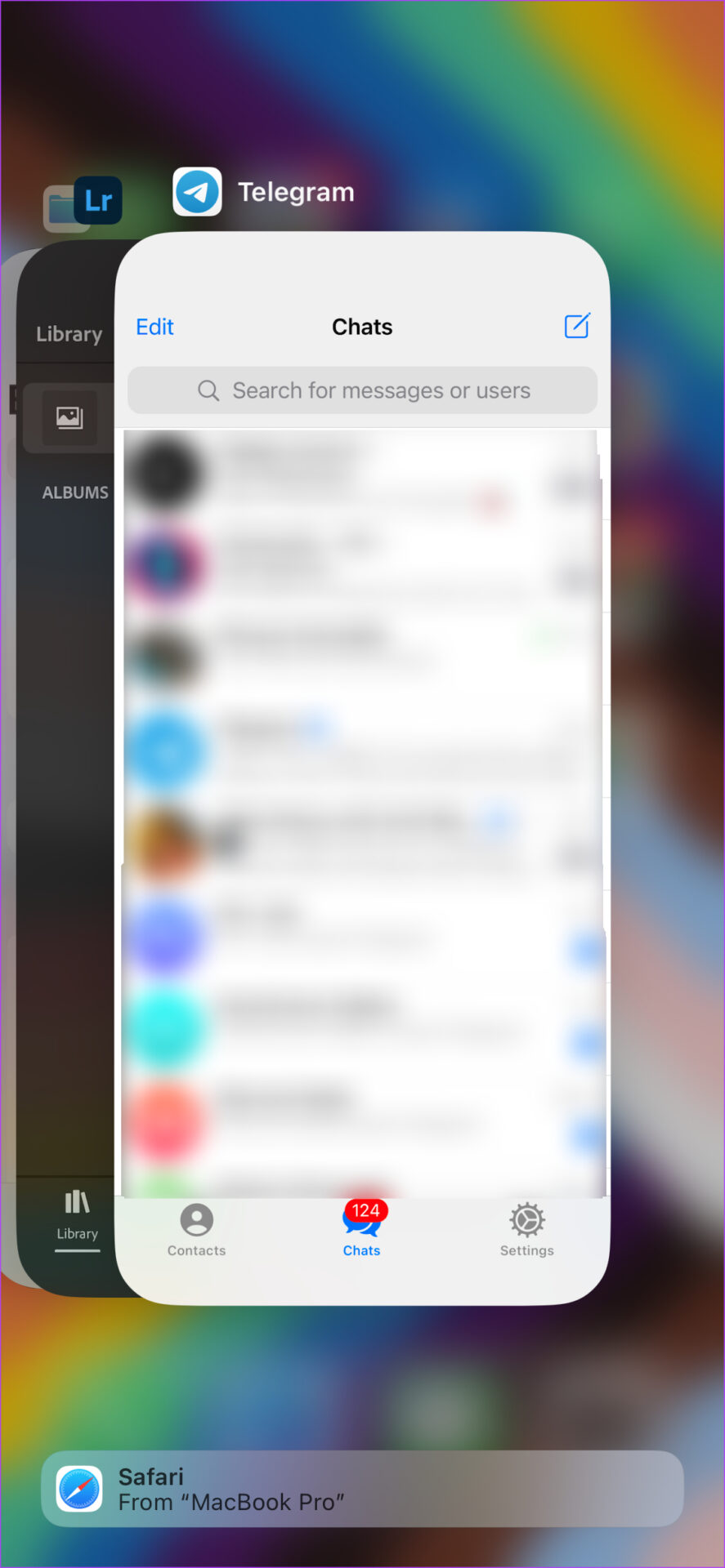 Telegram en aplicaciones recientes