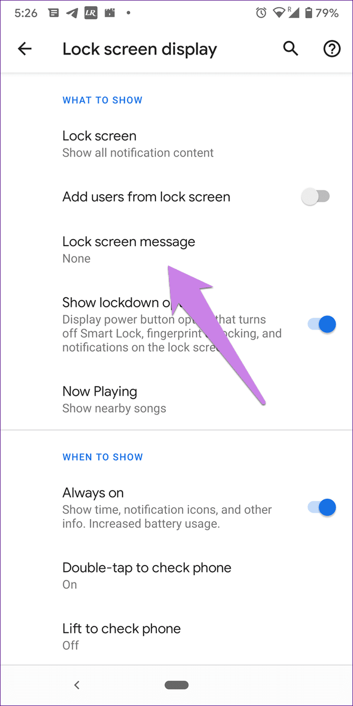 Personalización de la pantalla de bloqueo de Android 9