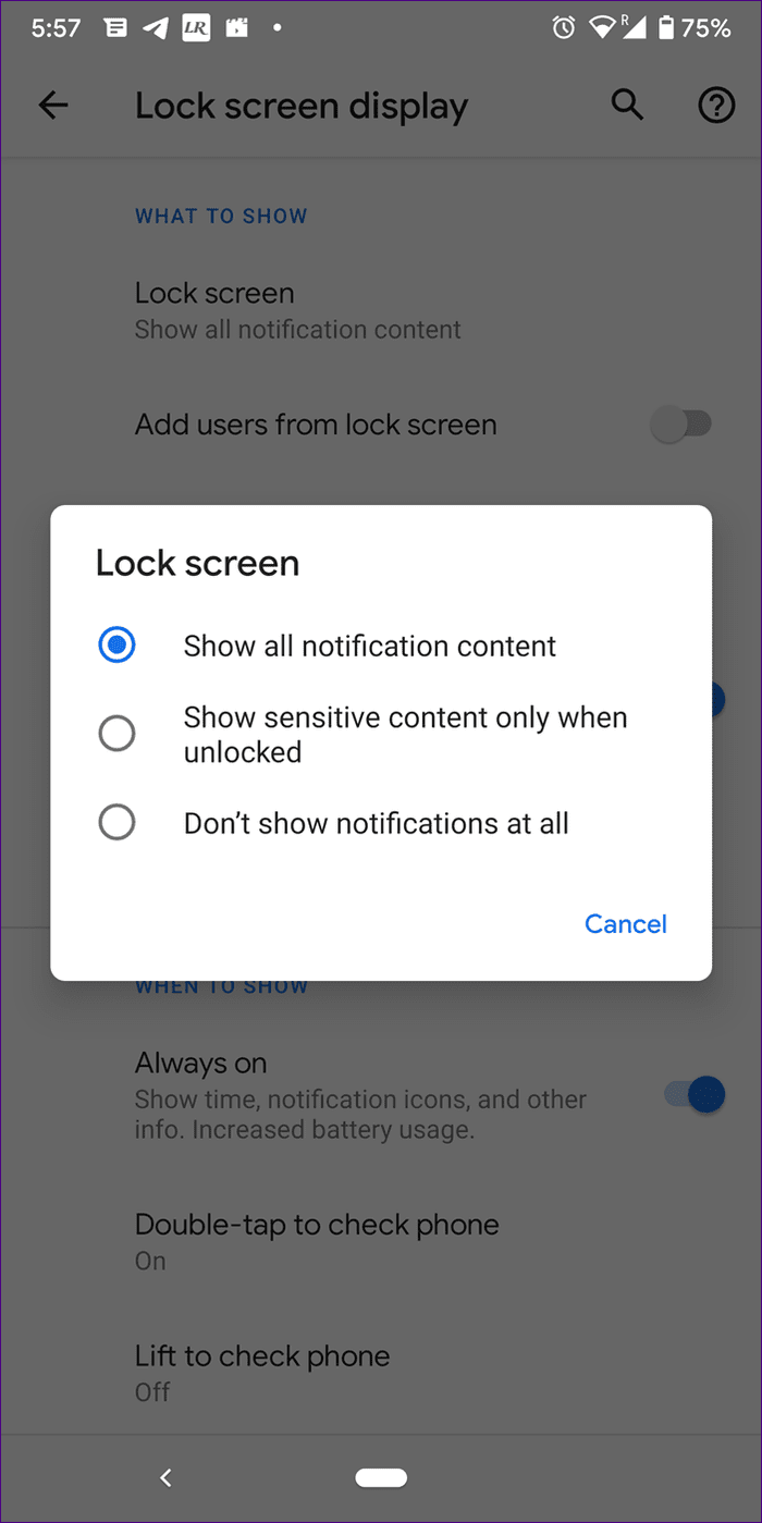 Personalización de la pantalla de bloqueo de Android 16