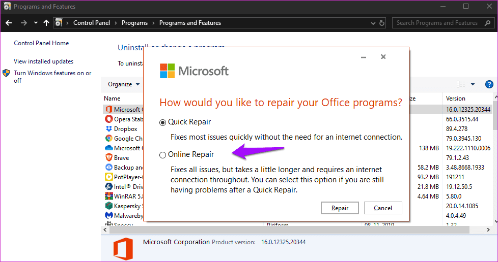 Arreglar Windows 10s Esta acción solo es válida para los productos actualmente instalados 5