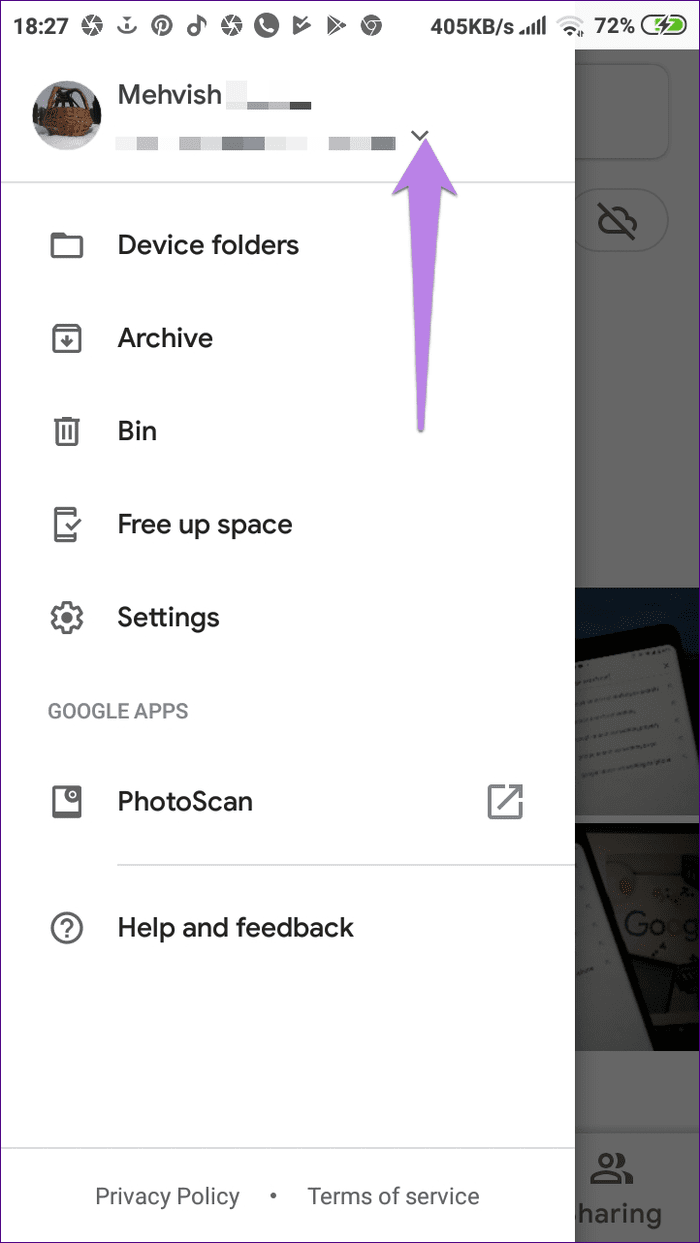 Eliminar cuenta de Google Fotos de la aplicación 8