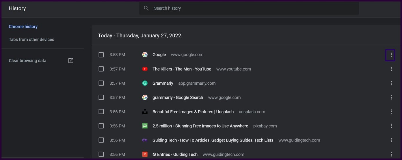Cómo ver el historial de Google Chrome paso 5