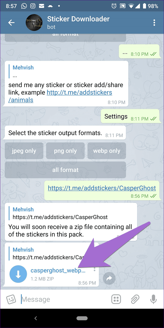 Pegatinas de telegramas de Whatsapp 13