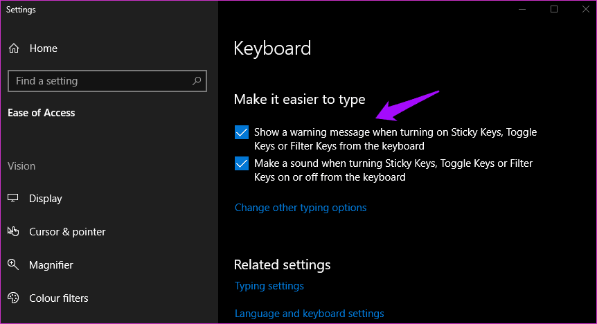 Arreglar StickyKeys que no funciona en Windows 10 4