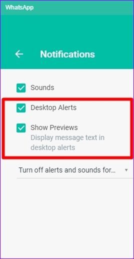 Las notificaciones de escritorio de Whatsapp no ​​funcionan 4A
