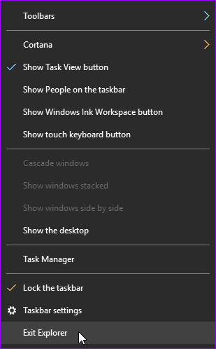 Barra de tareas de Windows 10 no oculta en pantalla completa 8
