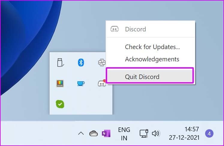 Dejar Discord en Windows