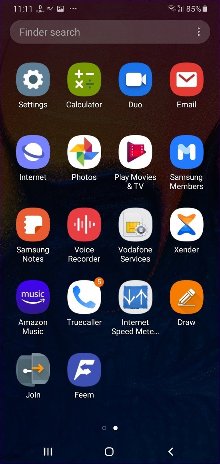5El cajón de aplicaciones de Android