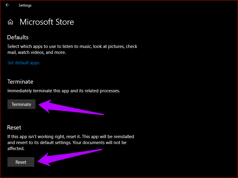 Inicio de bloqueo de la aplicación Windows 10 Store 9