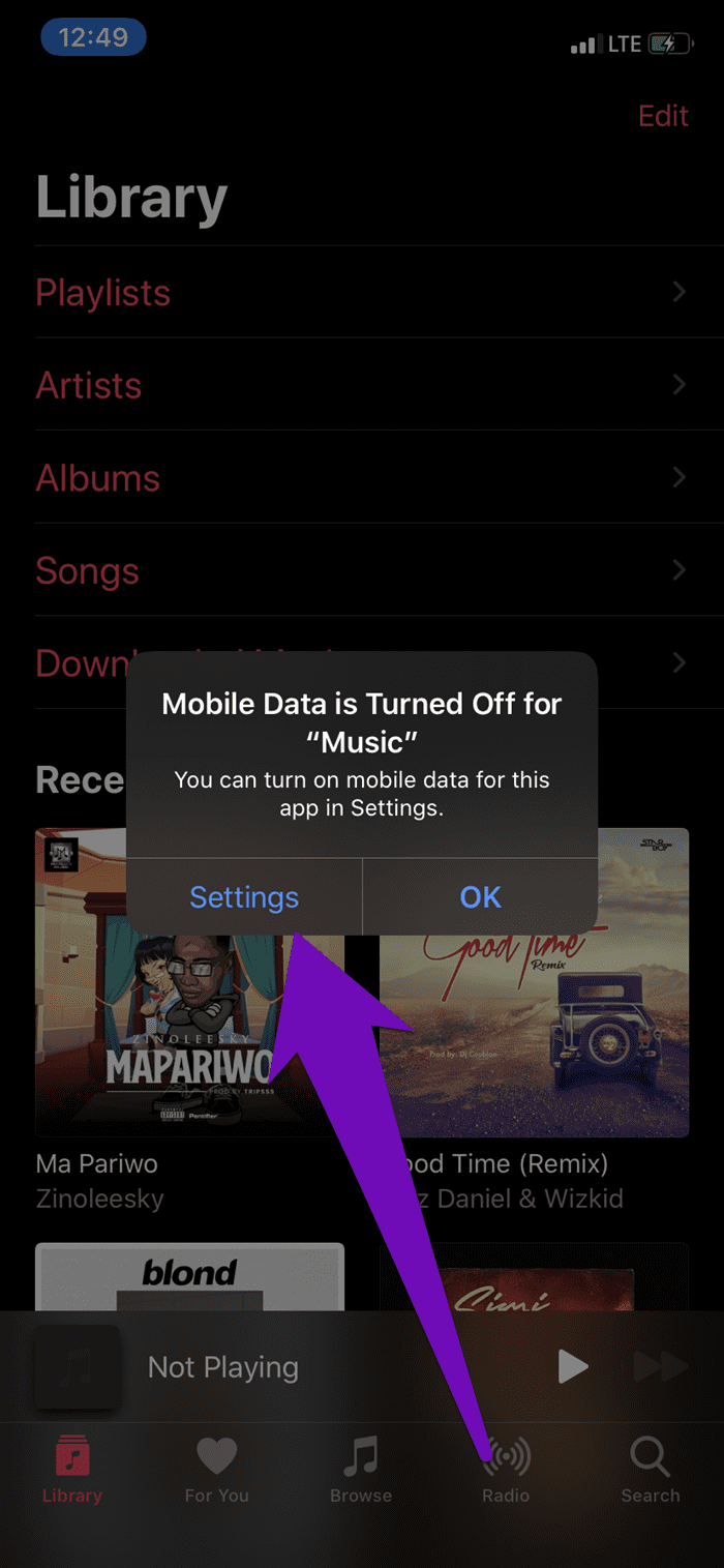 Solucionar el error de solicitud de Apple Music 11