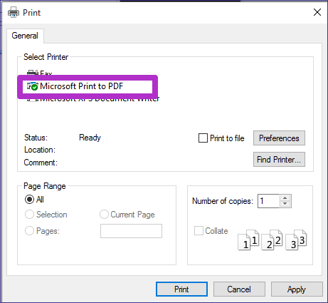 Guardar captura de pantalla como PDF Windows 10 01
