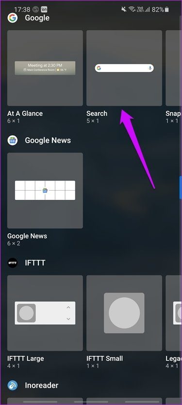 Arreglar el widget de la barra de búsqueda de Google que falta en Android 2