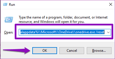 Solucione un código de error de conectividad de la unidad 0x8004de40 Windows 10 02