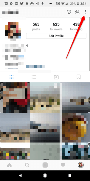 Configuración de privacidad de Instagram 1