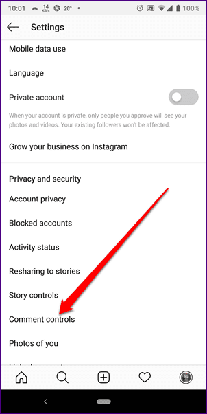 Configuración de privacidad de Instagram 9