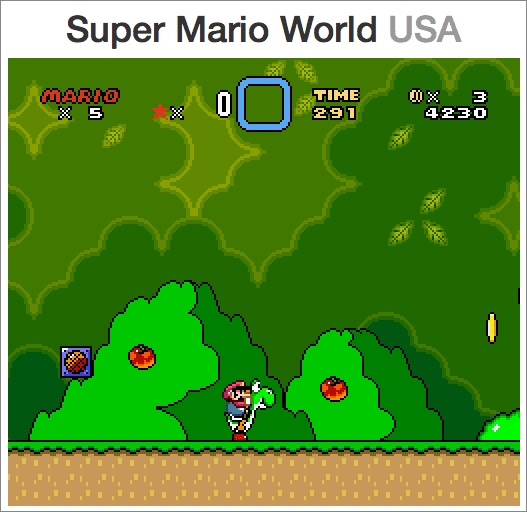 Nesbox Super Mario World funcionando