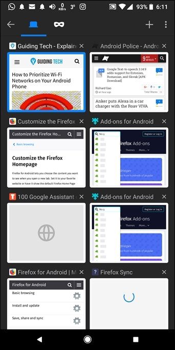 Características de Firefox para Android 3