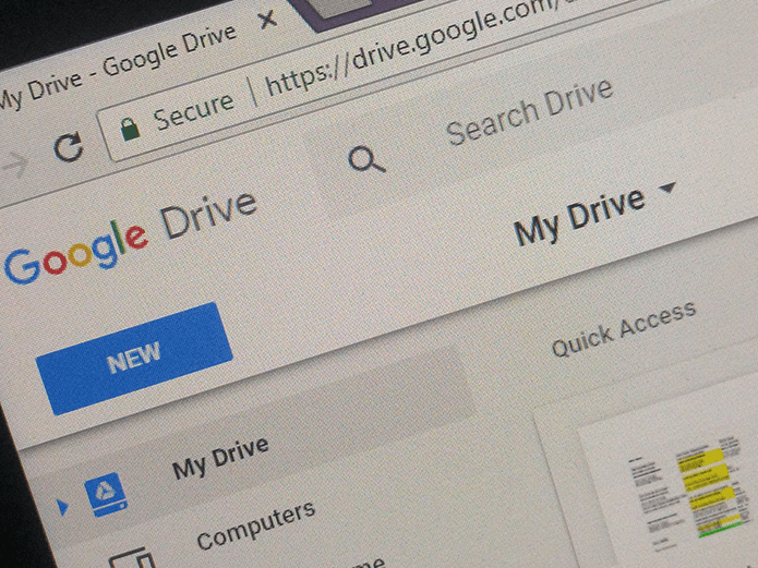 Ocultar acceso rápido a Google Drive