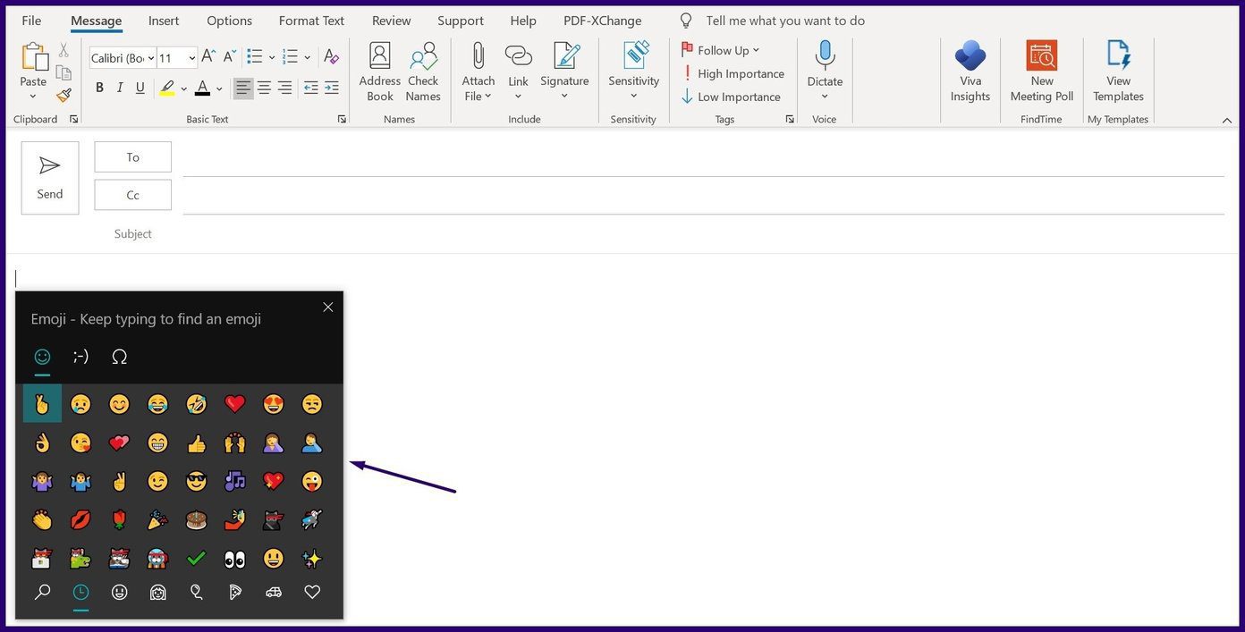 Cómo Insertar Emojis en Microsoft Outlook Paso 4
