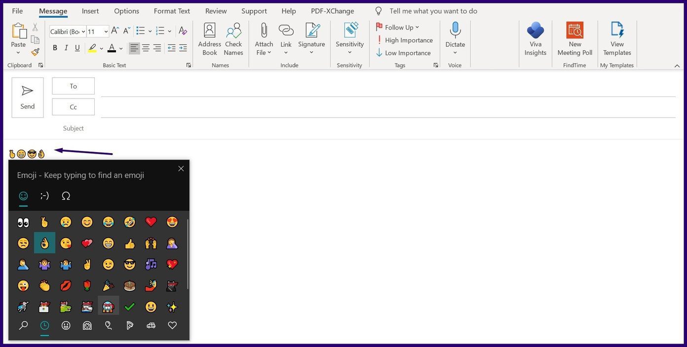 Cómo Insertar Emojis en Microsoft Outlook Paso 5
