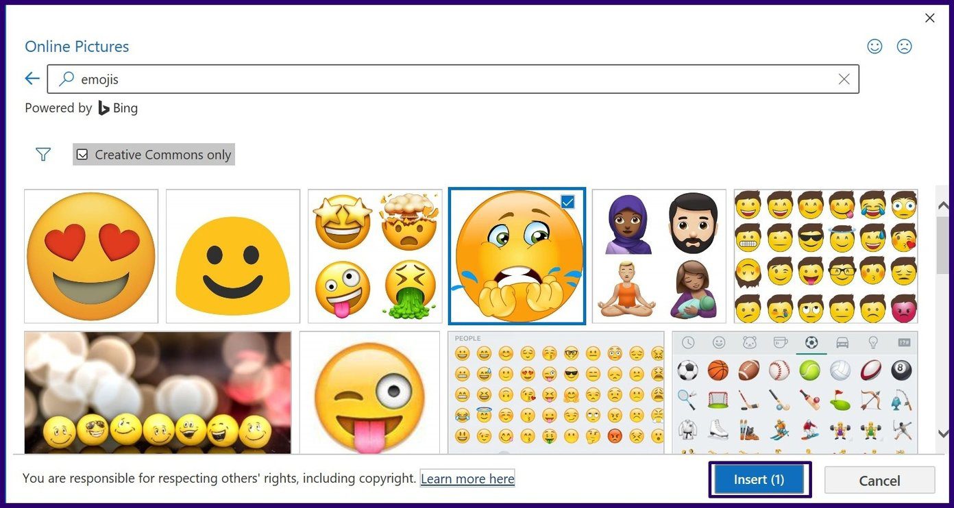 Cómo Insertar Emojis en Microsoft Outlook Paso 14