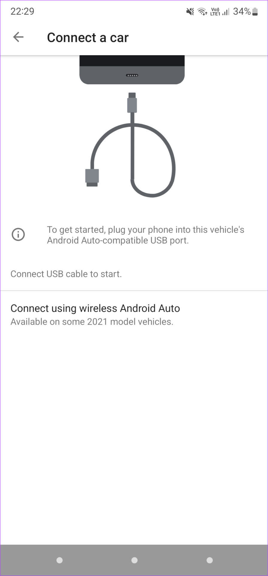 Android automático con cable