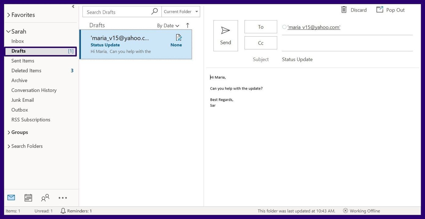 Arreglar el correo electrónico atascado en la bandeja de salida de Outlook Paso 15