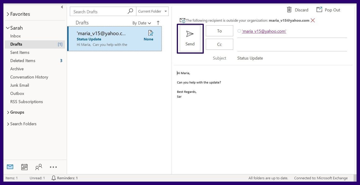 Arreglar el correo electrónico atascado en la bandeja de salida de Outlook Paso 17