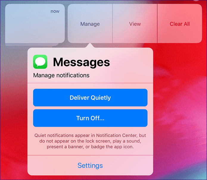 Notificaciones de iOS 12 agrupadas por aplicación frente a automáticas 8