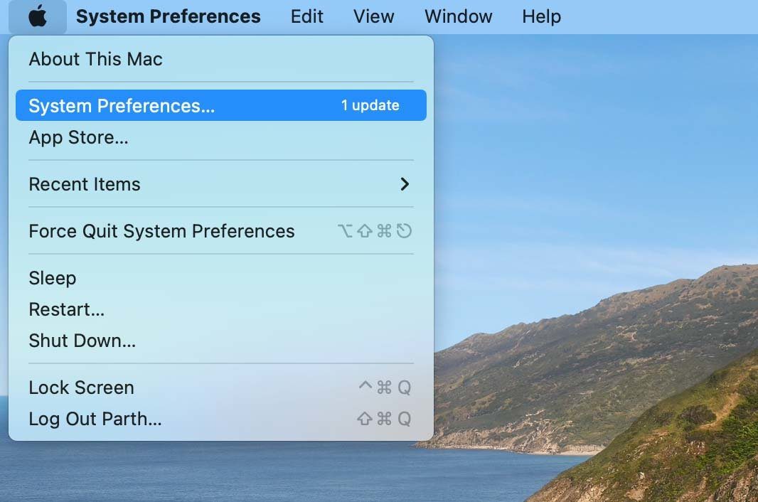 abra las preferencias del sistema para arreglar mac que no detecta la pantalla