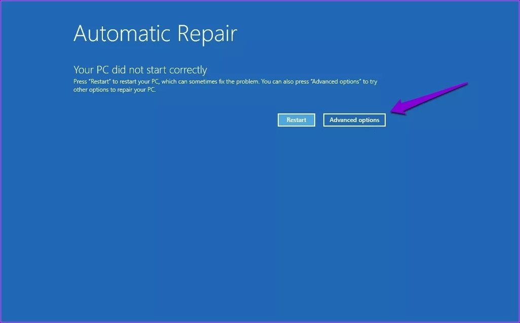 Reparación automática en Windows