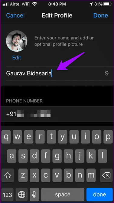 Encuentra mi número de aplicación y nombre de usuario en Android ei OS 3