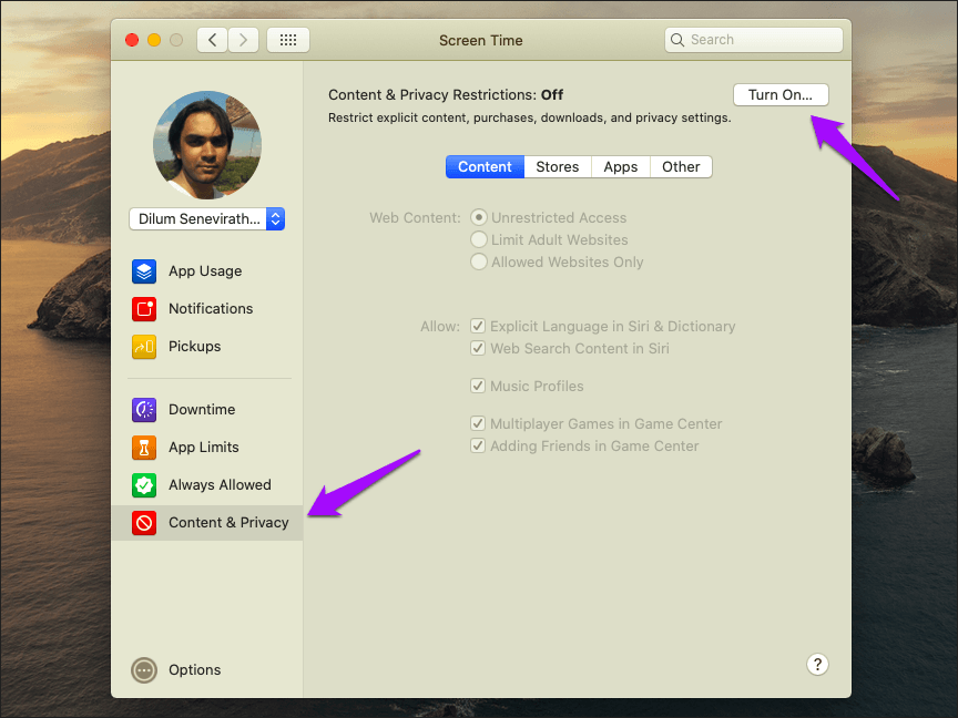 Deshabilitar la navegación privada de Safari Mac 3