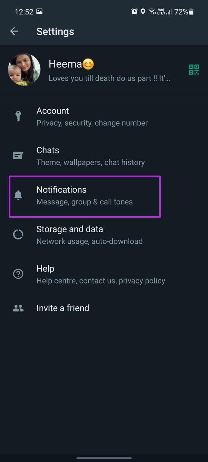 Abrir notificación de WhatsApp Android