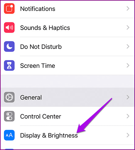Deshabilitar dispositivos en modo oscuro Configuración de iOS Brillo de pantalla