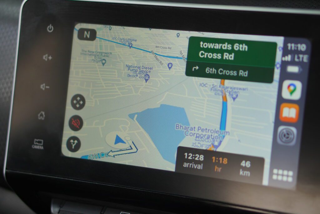 Interfaz de usuario de Google Maps en Apple CarPlay