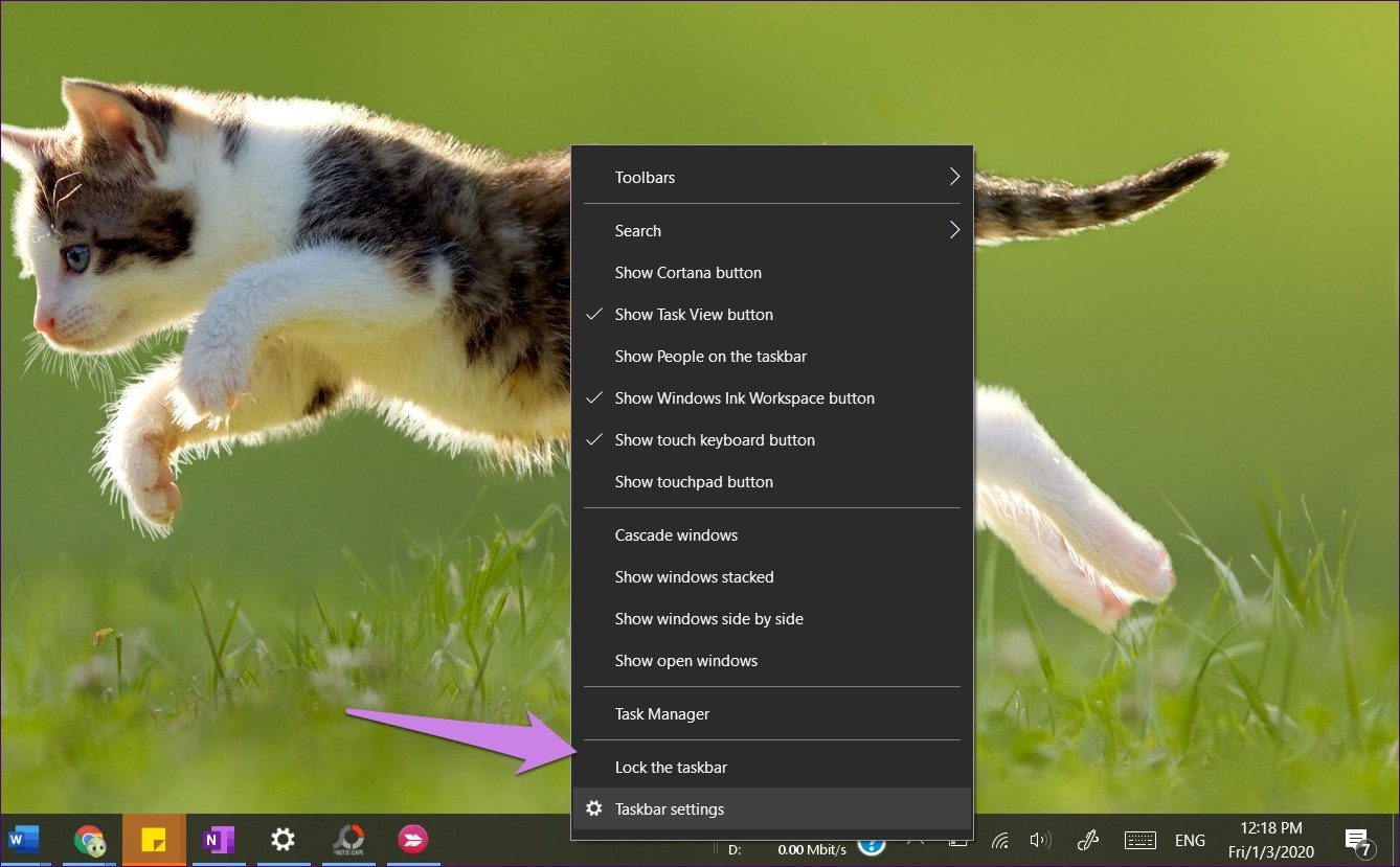 Bloquear la barra de tareas de Windows 8