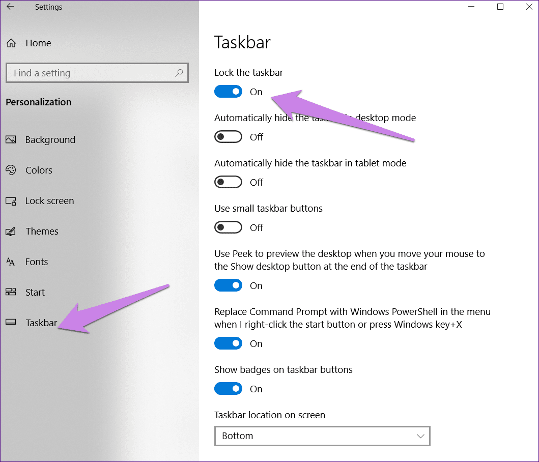 Bloquear la barra de tareas de Windows 7