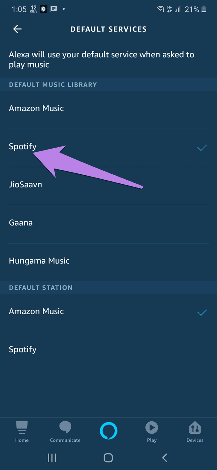 Hacer que Spotify sea predeterminado en Amazon Echo 13