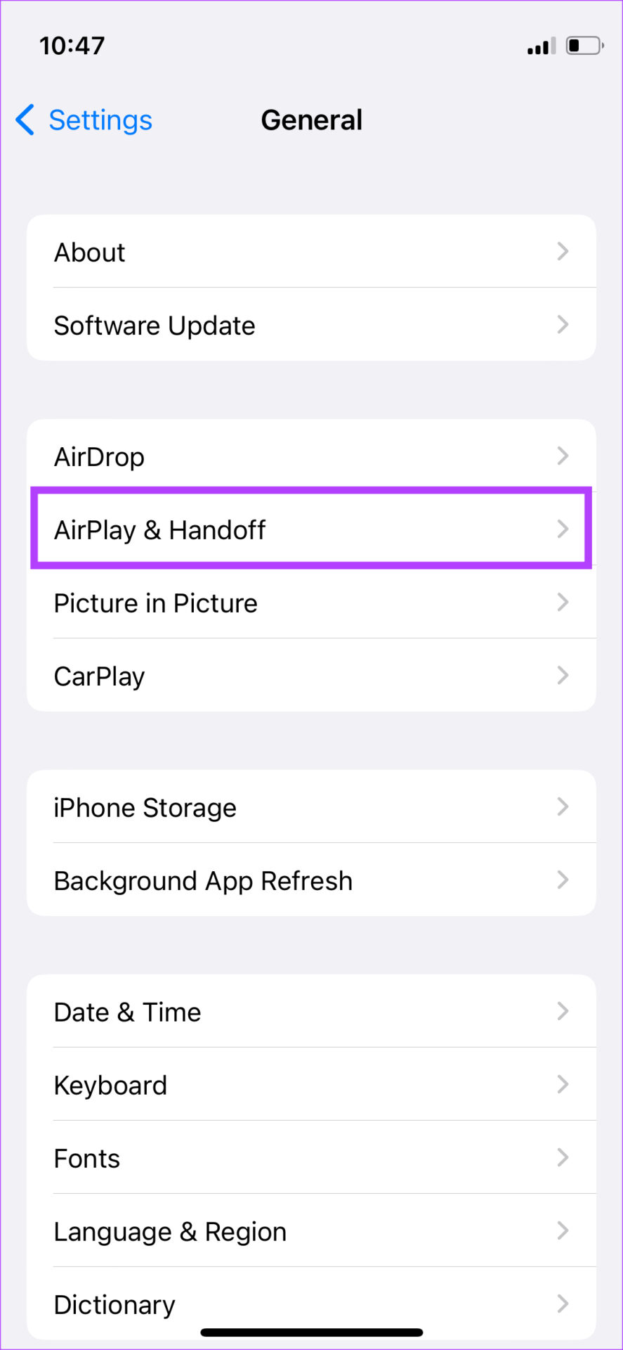 AirPlay y transferencia