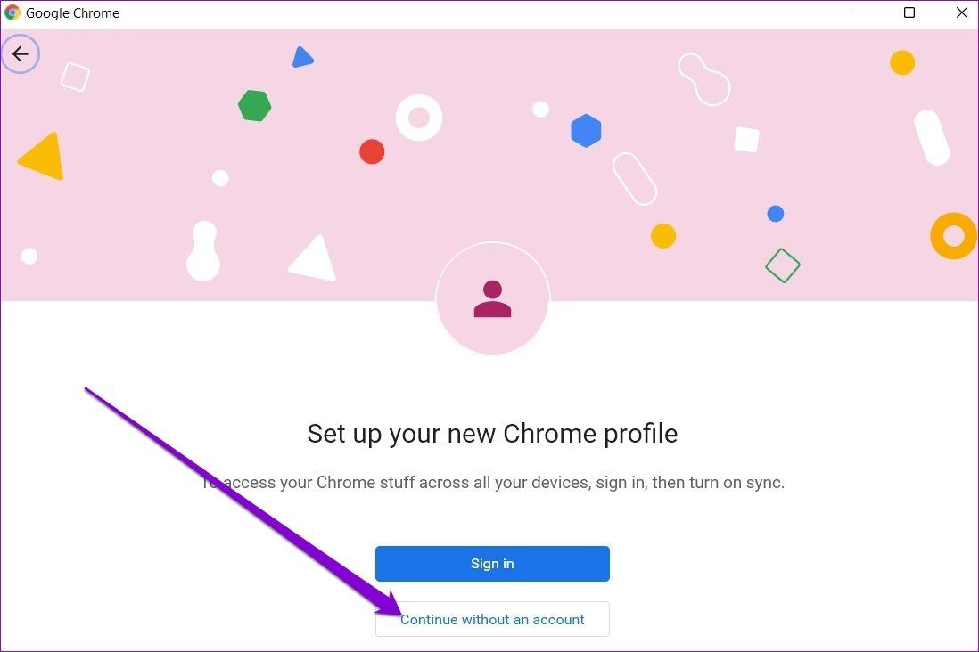 Configurar un nuevo perfil en Chrome