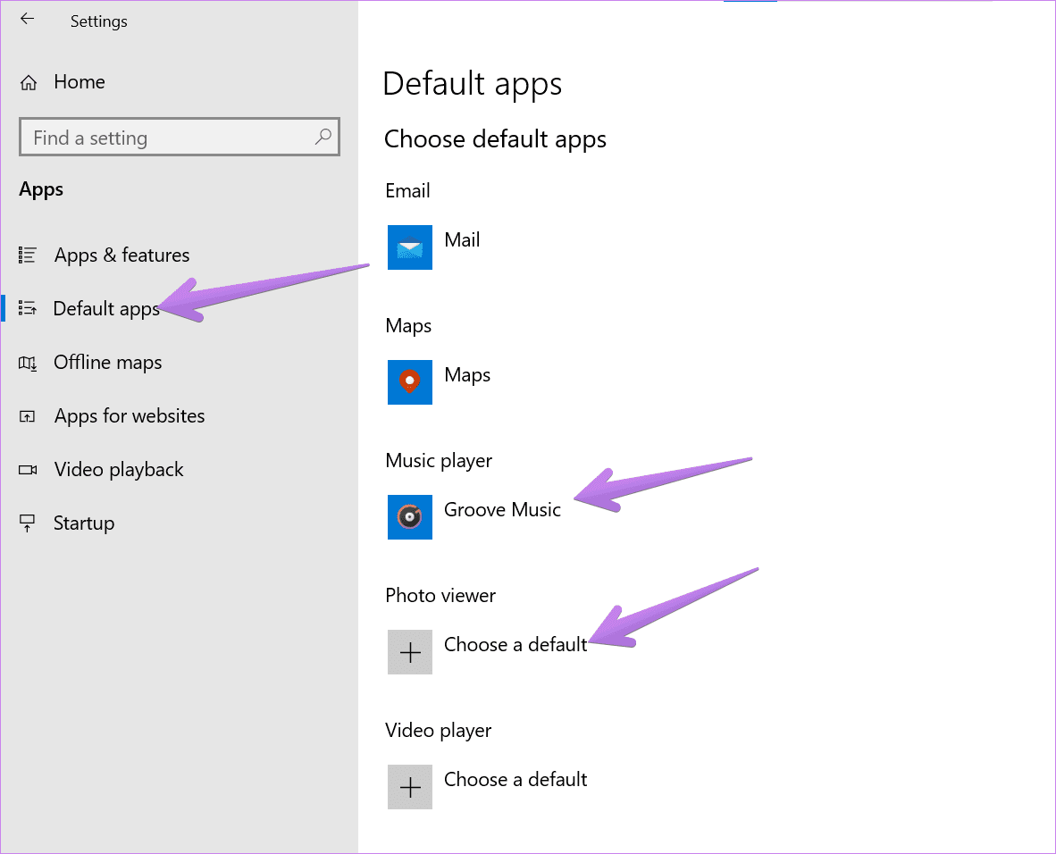 No se puede cambiar la aplicación predeterminada en Windows 1