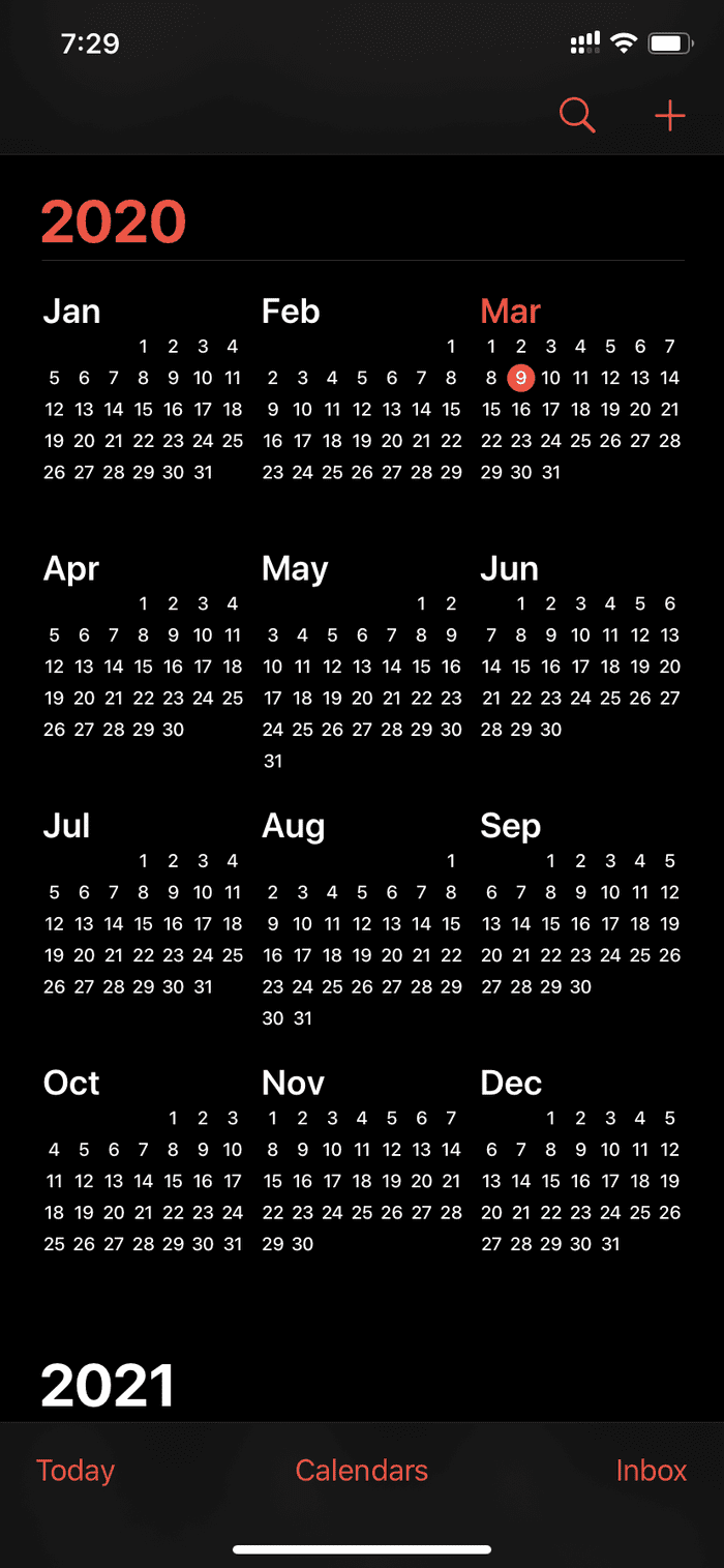 calendario de interfaz de usuario 2