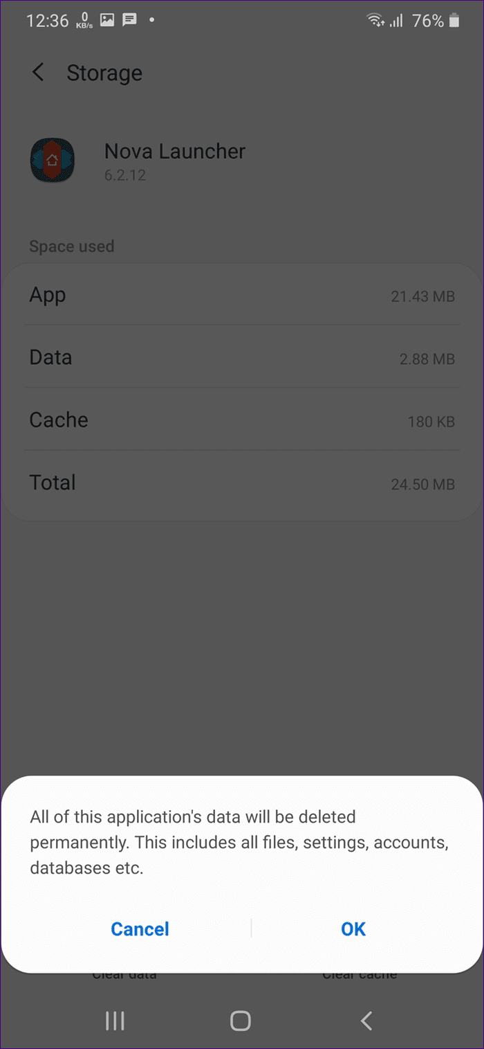 Qué sucede cuando borras los datos de la aplicación Android 16