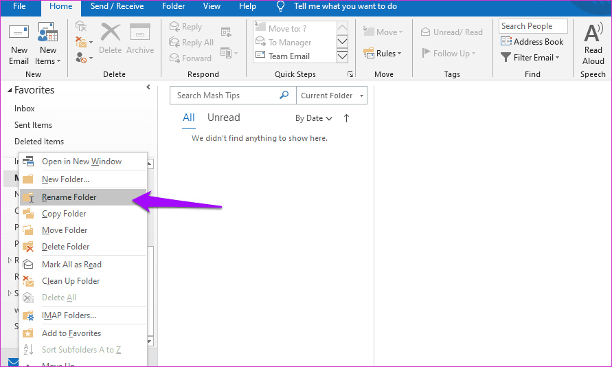 Arreglar el error No se puede expandir la carpeta en Outlook 9
