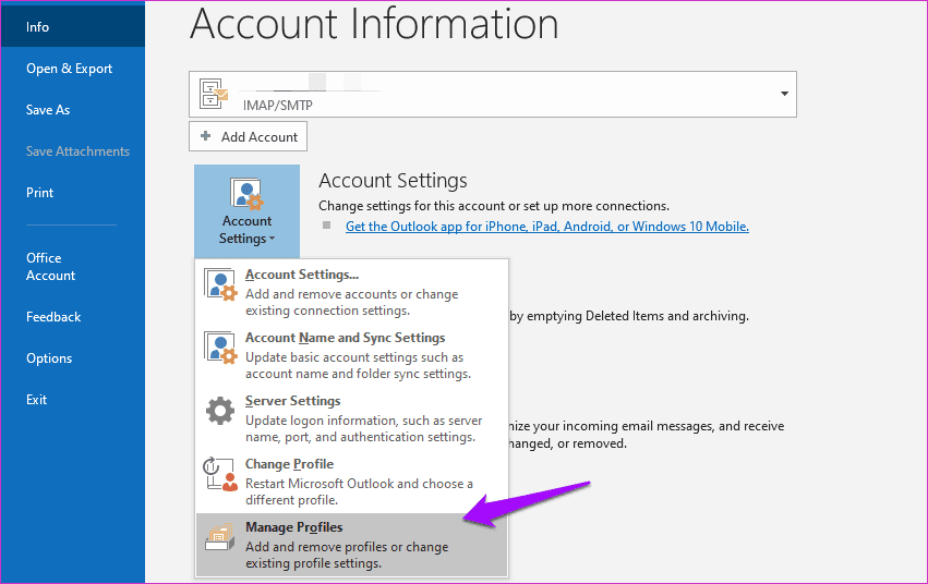 Arreglar el error No se puede expandir la carpeta en Outlook 10