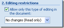 ningún cambio protege el documento