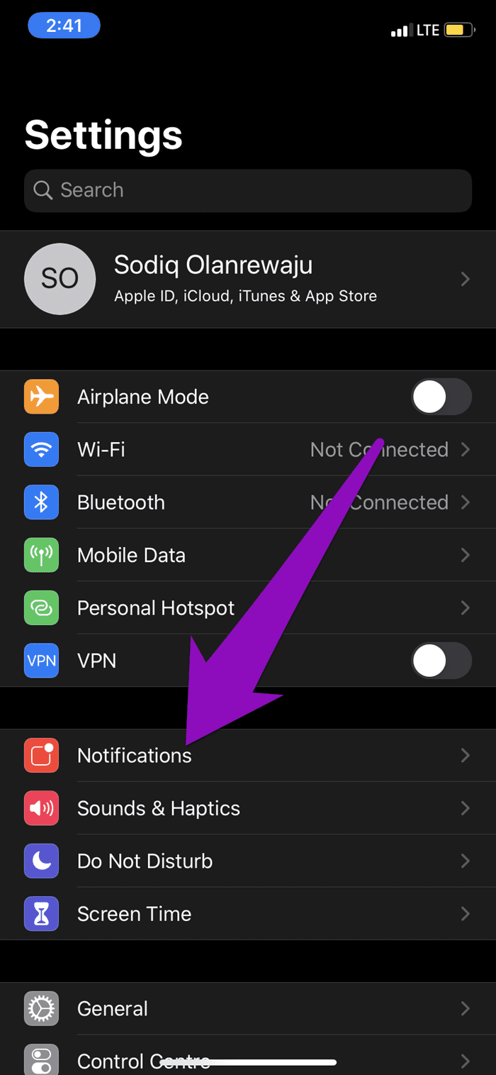 Arreglar las notificaciones de mensajes que no funcionan en el iPhone 01