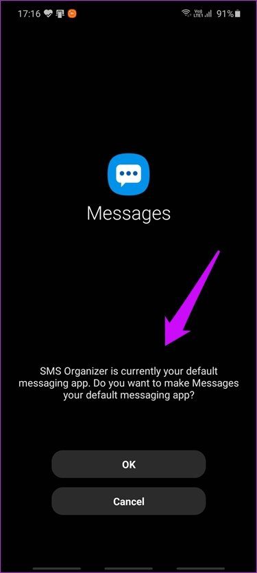 Arreglar los mensajes de Samsung que no envían el error 2