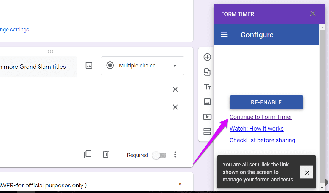 Re Cómo agregar un temporizador a un cuestionario en Google Forms 11